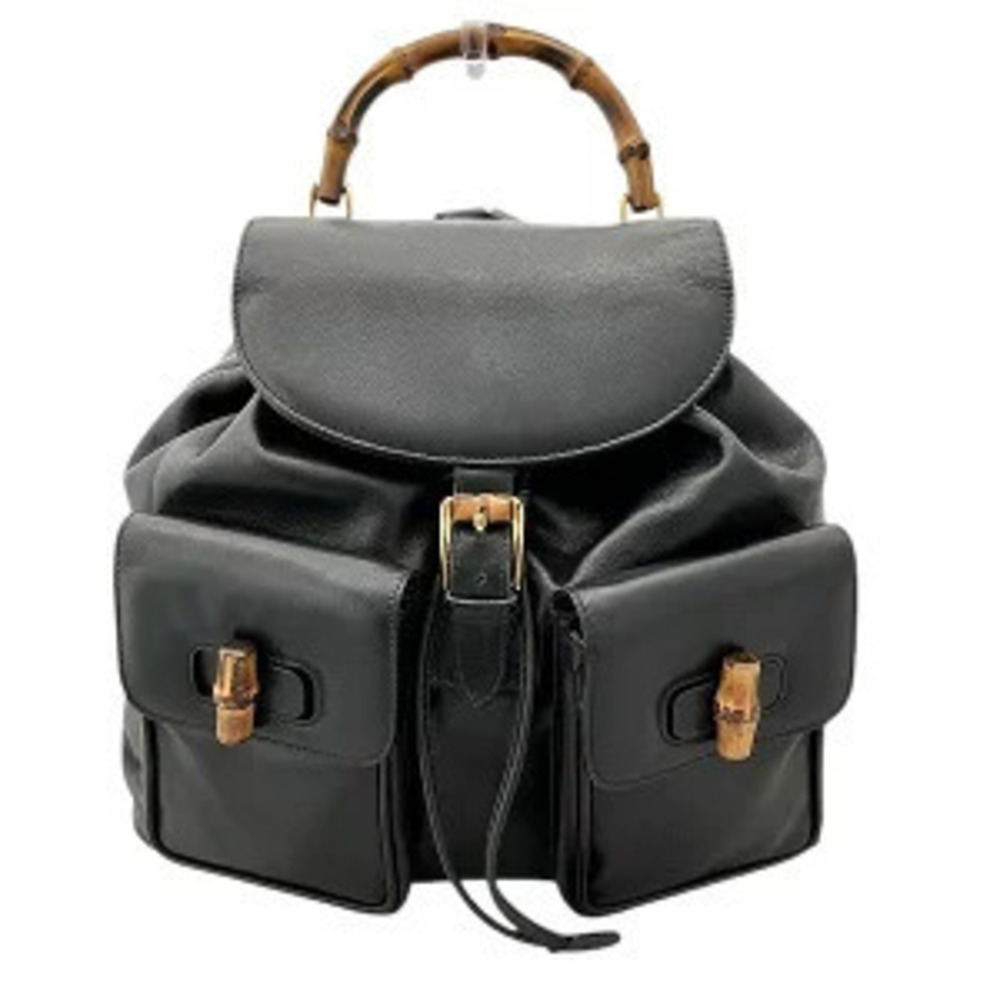 Gucci Bamboo Black Bag Backpack